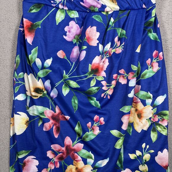 Guess Women’s Size 12 Tulip Cocktail Mini Dress Blue Flowers Knee Length Wedding - Picture 5 of 16